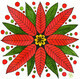 Poinsettia Mandala - 6" x 6" in Watercolour -$40.00